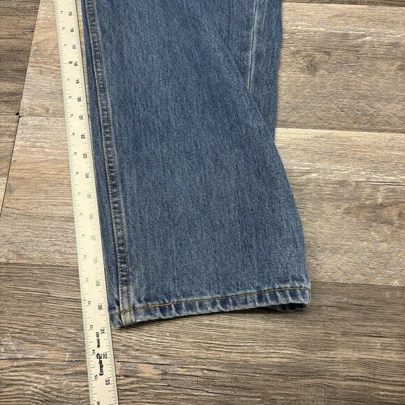 Levi's 550 Mid Wash Blue Mens 42x32 Red Tab Straight Relaxed Fit Denim Jeans EUC - Picture 12 of 12